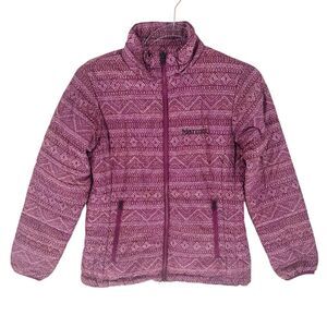Marmot Jacket Womens Small Purple Aztec Southwest Print Lightweight Puffer